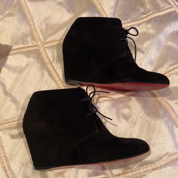 Christian Louboutin Suede Bootie size 36.5 - Picture 11 of 13